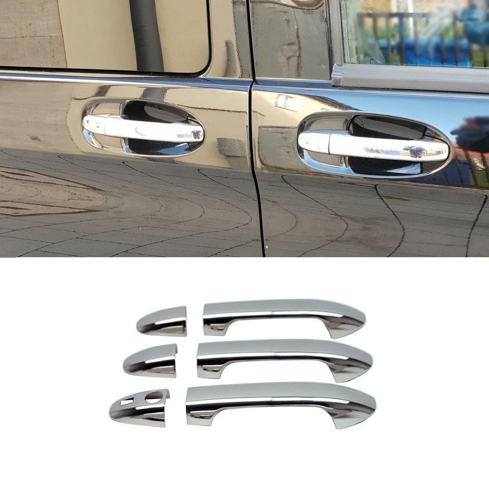 For Mercedes Metris 2016-2021 Chrome Door Handle Cover Trim S.Steel Keyless 6 Pcs